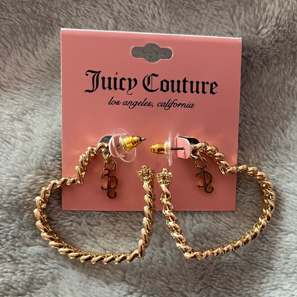 Juicy couture heart earrings